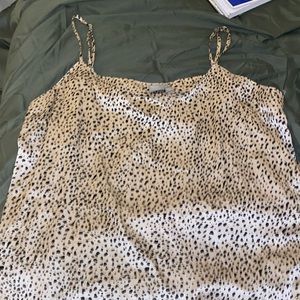Dalmatian print satin tank top